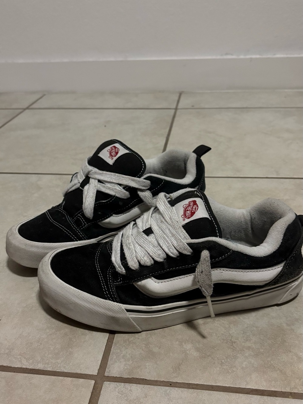 Vans Black and White Low-Top Sneakers